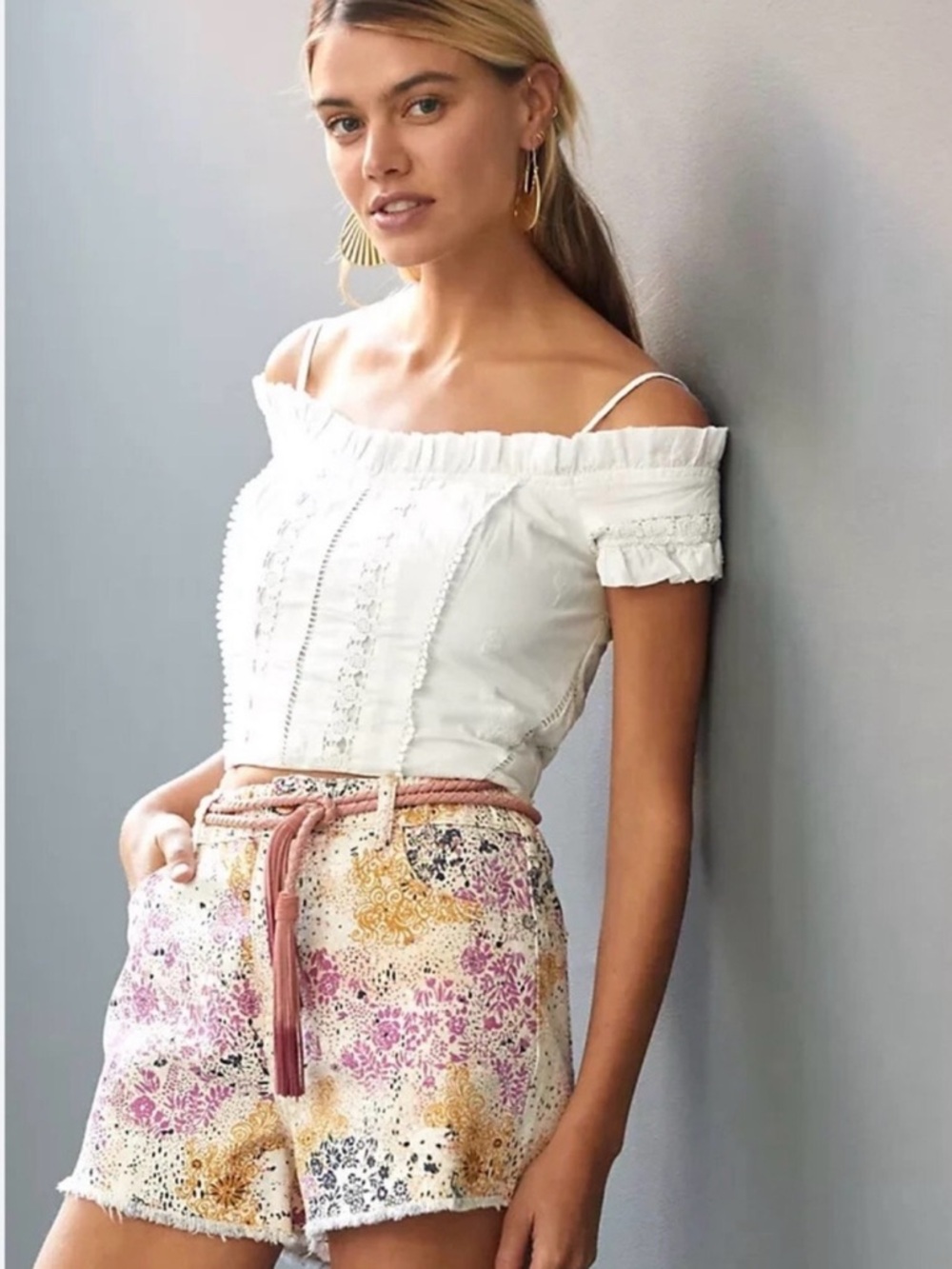 Anthropologie Off the Shoulder Corset Top size 10